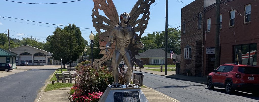 Mothman Statue in Point Pleasant, West Virginia