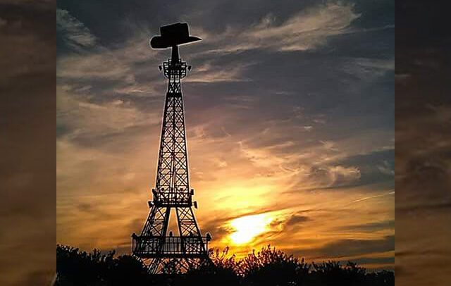 Eiffel Tower with Cowboy Hat