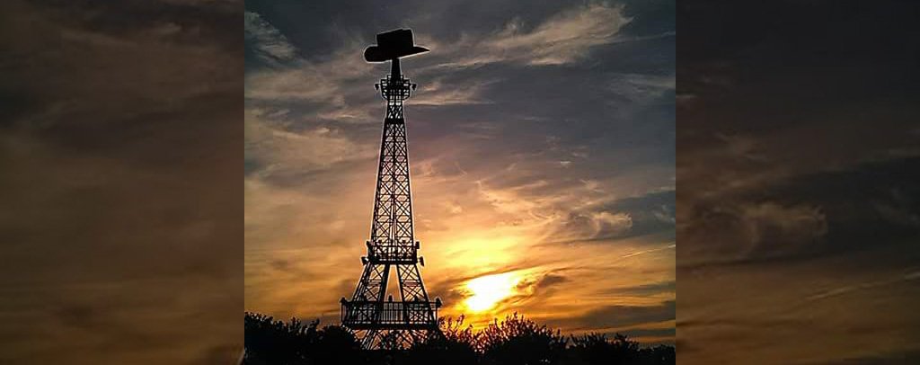 Eiffel Tower with Cowboy Hat in Texas