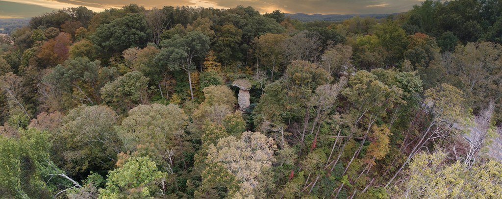 The freestanding sandstone formation known as Jug Rock