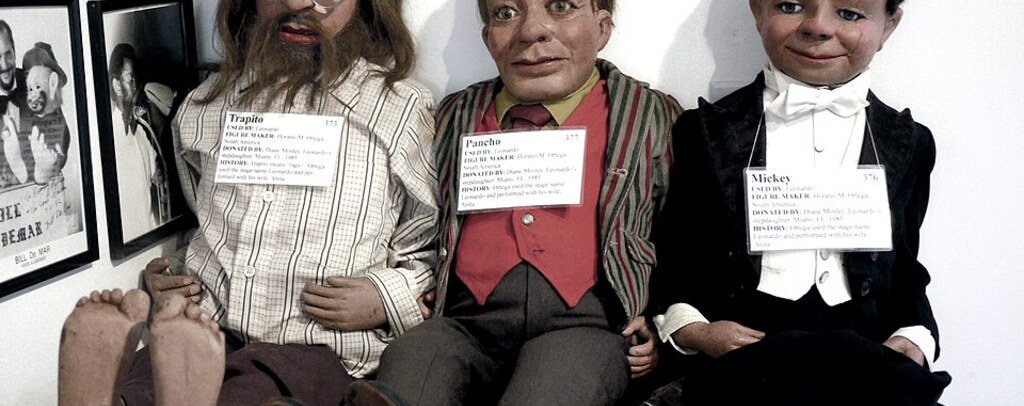 Rows of ventriloquist figures at Vent Haven Museum in Fort Mitchell